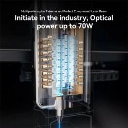 Atomstack A70 Pro 360W laserkaiverrin F60 ilmapuhallus kaksoistilainen automaattitarkennus 70W 500x400 mm puu metalli akryyli