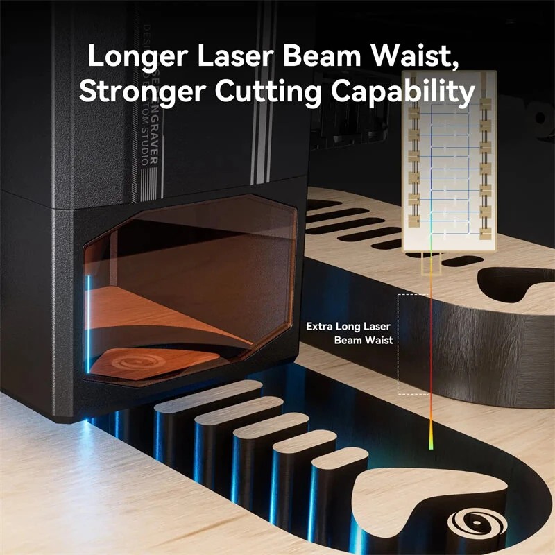 Atomstack A70 Pro 360W laserkaiverrin F60 ilmapuhallus kaksoistilainen automaattitarkennus 70W 500x400 mm puu metalli akryyli