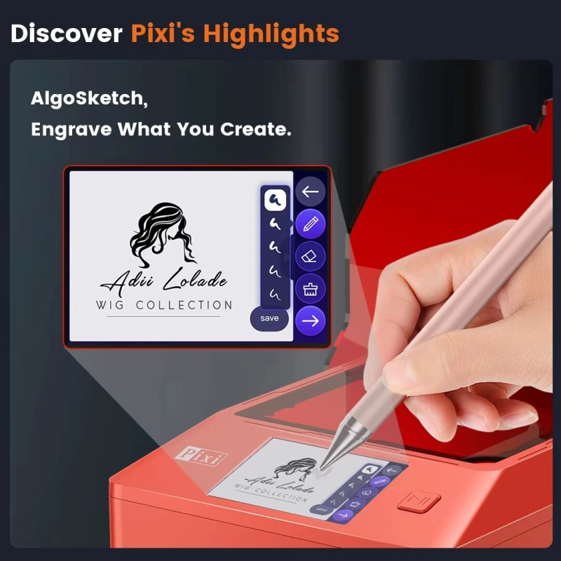 AlgoLaserPIXI kymmenen watin sininen diodilaserkaiverrin täysin suojattu kannettava pöytälaite korkeussäädöllä