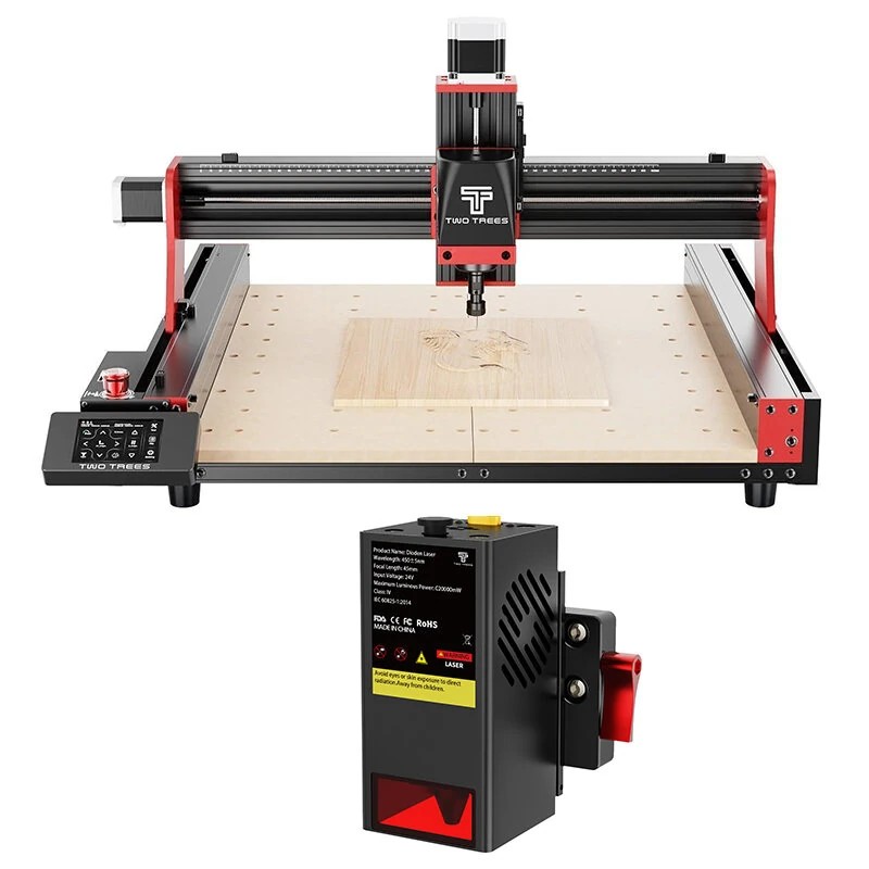 TWO TREES TTC450 Pro CNC laserkaiverrin 460x460 mm työalue 20W lasermoduuli
