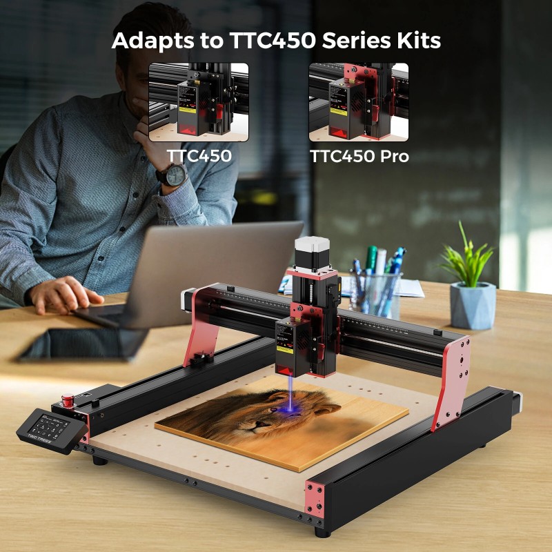 TWO TREES TTC450 Pro CNC-laserkaiverrin 460x460 mm työalue 20W lasermoduuli