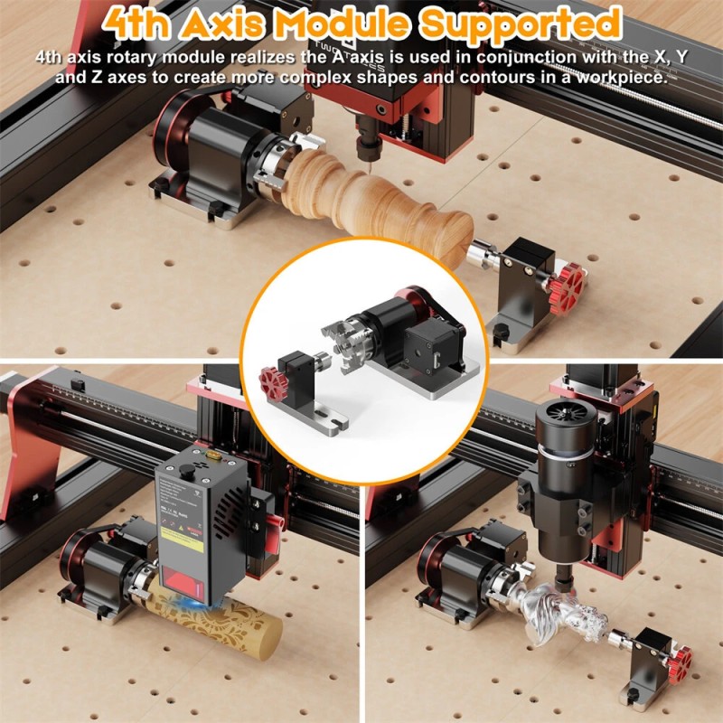 TWO TREES TTC450 Pro CNC-kaiverruskone CNC Vacuum Monster M1 imurisarjalla ja 800W puuntyöstöjyrsin