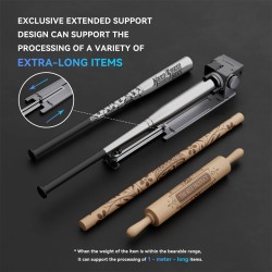 Atomstack R8 Pro ja R6 pyörivän telan akseli ja kiinnitysosa 1–80 mm