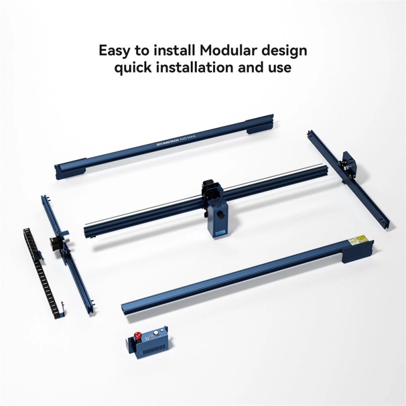ATOMSTACK A20 Max 20W laserkaiverrin ja leikkuri 850x400 mm työalue ilma-avustuksella turvasuojalla