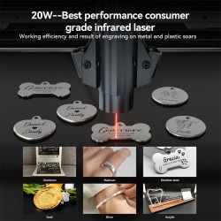 Atomstack A20 1064nm 20W infrapunalaserkaiverrin metallille ja leikkaukseen