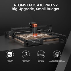 ATOMSTACK A10 PRO V2 10W laserkaiverrin F30-ilma-avusteella ja R3 Pro pyörörullalla