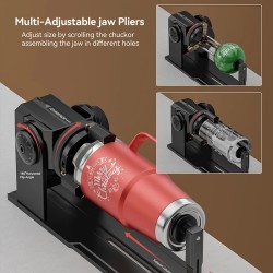 ATOMSTACK R1 y-akselinen kiertoistukka laserkaiverrimeen säädettävä 360-asteinen korkeantarkkuinen