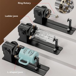 ATOMSTACK R1 y-akselinen kiertoistukka laserkaiverrimeen säädettävä 360-asteinen korkeantarkkuinen