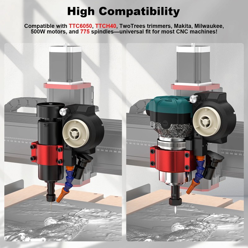TWO TREES 500 W ilmajäähdytyspaketti CNC-karalle 30–65 mm sopiva