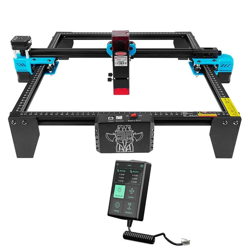 TWO TREES TTS-10 Pro 10W laserkaiverrin 300x300mm 3,5 tuuman kosketusnäyttö 150mm jalkatolpat sovellusyhteys kaukosäädin