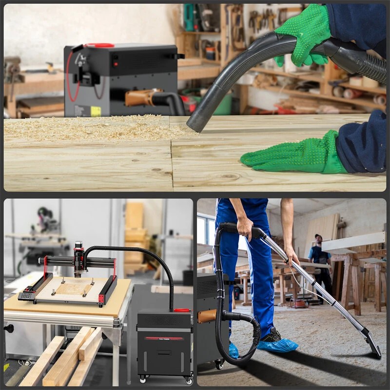 TWO TREES veistoskoneen imuri 1200 W 12 l 6-suodatinjärjestelmä hiljainen korkea imuteho teollisuuskäyttöön