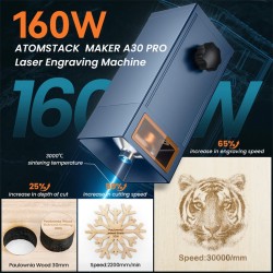 ATOMSTACK Maker A30 PRO 160W laserkaiverrus ja leikkauskone 33W teho 410x400 mm työalue