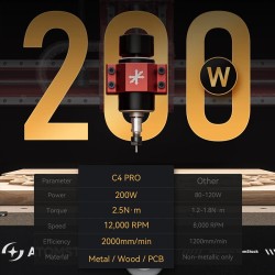 Atomstack C4 Pro cnc-kaiverrin 0,1 mm paikannustarkkuudella metalli- ja puutöihin