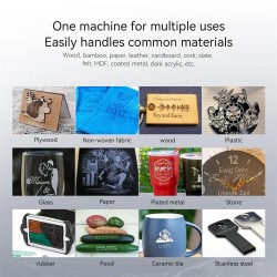 AtomStack Swift 12W kannettava laserkaiverrin käsittelyalue 300x300 mm puu metalli akryyli