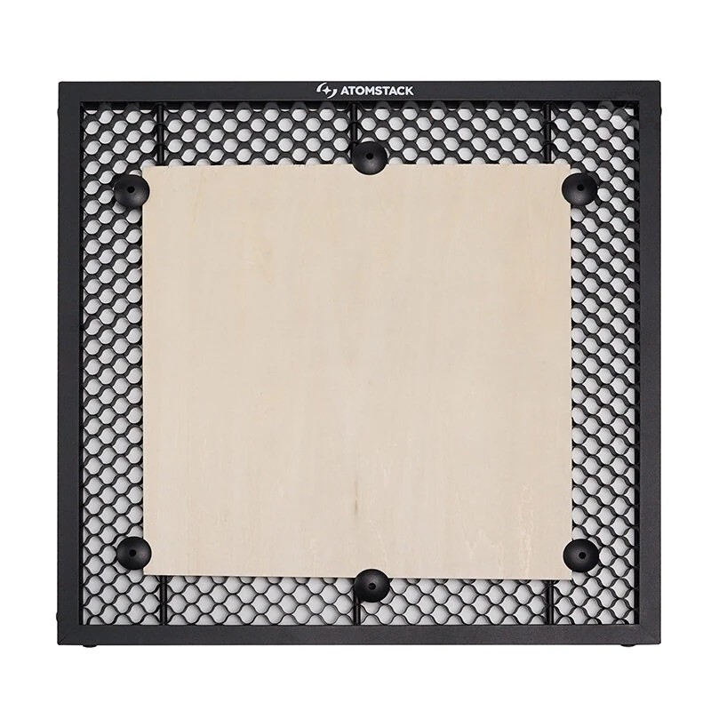 Atomstack hunajakennopaneeli 325x325 mm täysmetallinen leikkuusalusta kiinnittimillä nopealla lämmönpoistolla