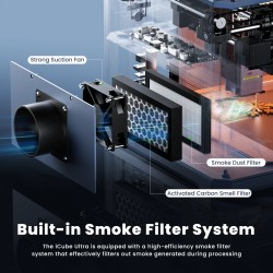 SCULPFUN iCube Ultra 12W pöytälaserkaiverrin täysin suljettu savusuodattimella 150x150 mm työalue automaattitarkennus