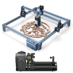 SCULPFUN S9 5 5W laserkaiverruskone ja RA Pro Max Y akselinen monitoiminen pyörivä istukka