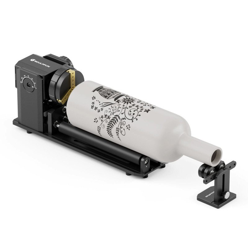 SCULPFUN S9 5,5W laserkaiverruskone ja RA Pro Max Y-akselinen monitoiminen pyörivä istukka