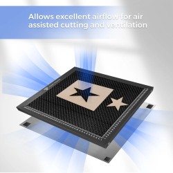 TWO TREES hunajakennopöytä laserleikkaus- ja kaiverrustaso 400x400x22 mm