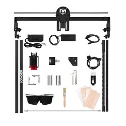 LONGER RAY5 10W laserkaiverrin 400x400 mm kosketusnäytöllä 0,06x0,06 mm laserpiste Wi‑Fi