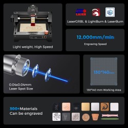LONGER RAY5 Mini 3,5 W tarkka laserkaiverrin nopea 12000 mm/min tarkkuus 0,04 mm