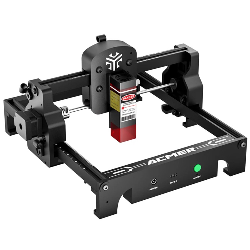 ACMER S1 Mini 6W kannettava korkean tarkkuuden laserkaiverruslaite 130 mm työalue