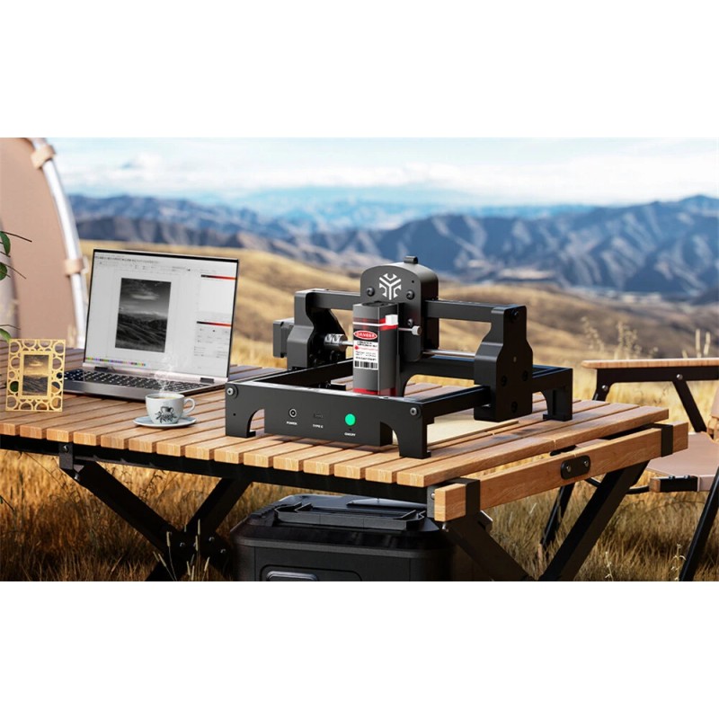 ACMER S1 Mini 6W kannettava korkean tarkkuuden laserkaiverruslaite 130 mm työalue