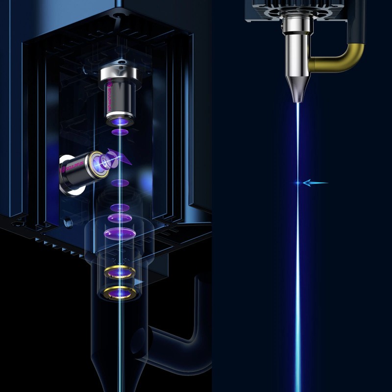 SCULPFUN S30 Ultra-11W laserkaiverruskone 600x600 mm ilma-avusteinen vaihdettava linssi