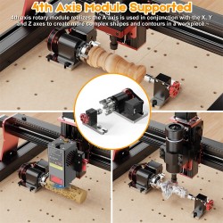 TWO TREES TTC450 Pro cnc-laserkaiverrus ja jyrsinkone 460x460 mm 80W kara 3-akseliohjaus puu akryyli alumiini