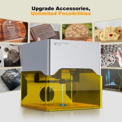 TWO TREES TS1 minilaserkaiverruskone 3-wattinen 80×80mm pöytäkaiverrin LightBurn-yhteensopiva