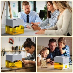 TWO TREES TS1 minilaserkaiverruskone 3-wattinen 80×80mm pöytäkaiverrin LightBurn-yhteensopiva