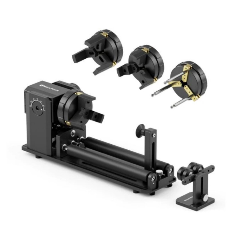 SCULPFUN S9 korkeantarkkuinen laserkaiverruskone 410x420 mm kaiverrusalue puulle ja akryylille sekä RA Pro Max pyörörulla