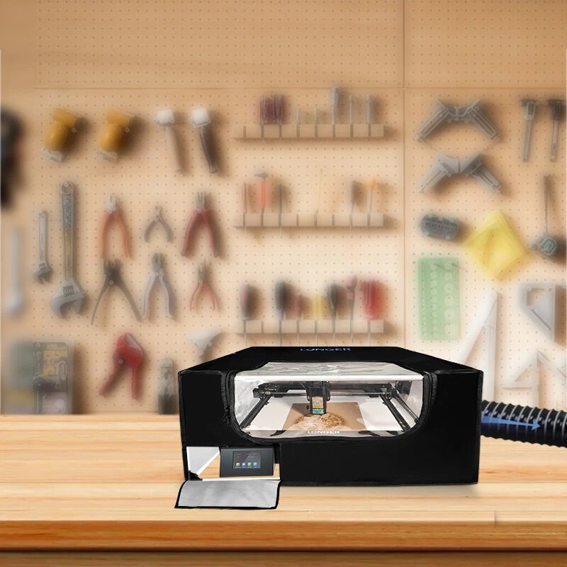 Laserkaiverruskotelo LONGER RAY5:lle 700×700×330 mm palosuojattu ja äänieristetty