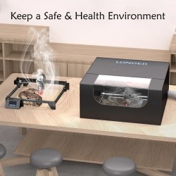 Laserkaiverruskotelo LONGER RAY5:lle 700×700×330 mm palosuojattu ja äänieristetty