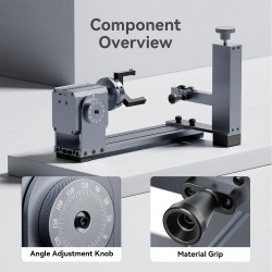 LONGER nano pyörivä pidennysleuat laajennettu kaiverrusalue 120x300 mm C-tyypin liitäntä