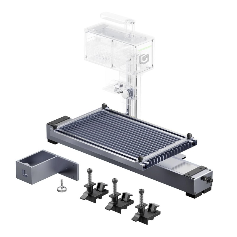 Nanoliuku jatkovarsi moduuli pidennetty kaiverrusalusta 300 mm liikematka 120x330 mm työalue alumiiniseos c tyypin liitäntä