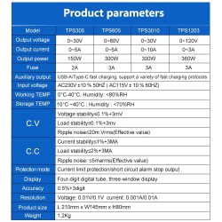 WANPTEK laboratoriopöytävirtalähde säädettävä digitaalinen 150W 300W 360W 30V 60V 120V EU-pistoke