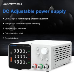 WANPTEK laboratoriopöytävirtalähde säädettävä digitaalinen 150W 300W 360W 30V 60V 120V EU-pistoke