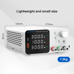 WANPTEK laboratoriopöytävirtalähde säädettävä digitaalinen 150W 300W 360W 30V 60V 120V EU-pistoke