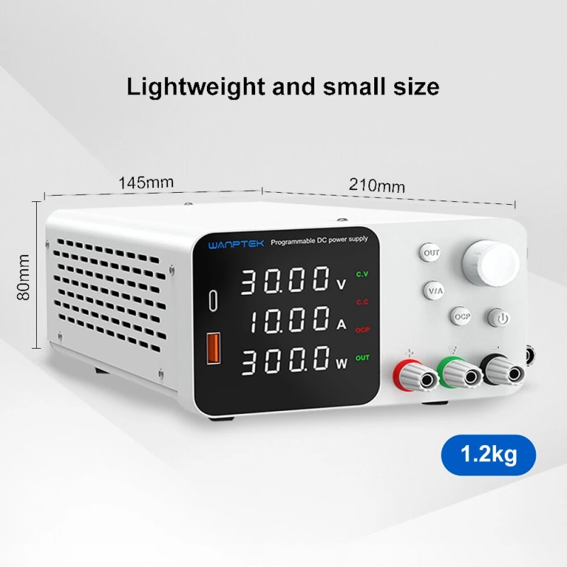 WANPTEK laboratoriopöytävirtalähde säädettävä digitaalinen 150W 300W 360W 30V 60V 120V EU-pistoke