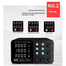 WANPTEK TPS-C1203 säädettävä tasavirtalähde 0–120V 0–3A 360W digitaalinen näyttö USB-pikalataus
