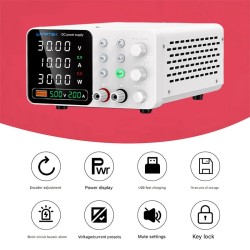 WAMPTEK säädettävä tasavirtalähde TPS-C3010 0–30V 0–10A 300W USB-pikalataus ylivirtasuojaus