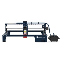 SCULPFUN S30 5W laserkaiverrin ja leikkuri TS1 3,5 tuuman kosketusnäyttö ja pyörivärulla