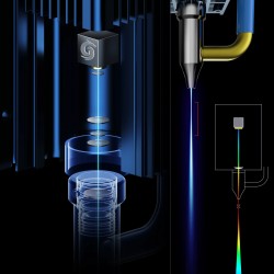 SCULPFUN S30 5W laserkaiverrin ja leikkuri TS1 3,5 tuuman kosketusnäyttö ja pyörivärulla