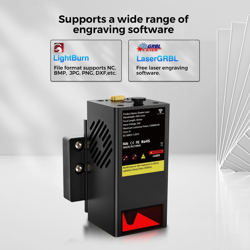 TWO TREES 20W lasermoduuli TTC-malleille yhteensopiva tehokas tarkka