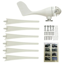 Kotitalouskäyttöön 800 W huippoteho 6-lapainen vaakasuuntainen tuuliturbiini 12/24/48 V