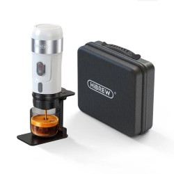 HiBREW kannettava kahvinkeitin autoon ja kotiin 12V-käyttöinen espresso yhteensopiva Nespresso- ja Dolce Gusto -kapseleille
