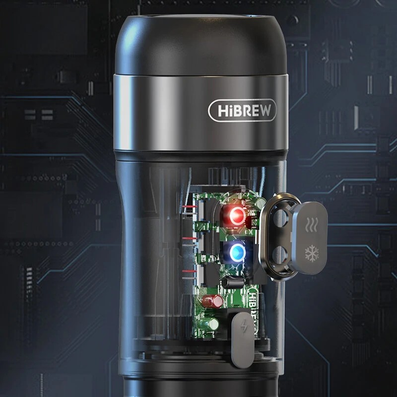 HiBREW kannettava kahvinkeitin autoon ja kotiin 12V-käyttöinen espresso yhteensopiva Nespresso- ja Dolce Gusto -kapseleille