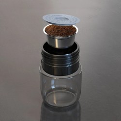 HiBREW kannettava kahvinkeitin autoon ja kotiin 12V-käyttöinen espresso yhteensopiva Nespresso- ja Dolce Gusto -kapseleille