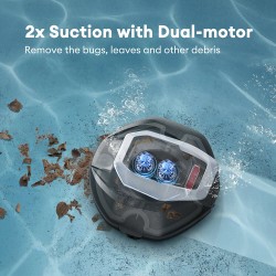 Ultenic Pooleco 10 robotti-allaspuhdistin 90 minuutin käyttöaika kaksoismoottorinen imu 2,5 tunnin pikalataus